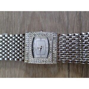 Victoria Weick Beverly Hills Diamond Bezel Ladies Rectangular Crystal Watch